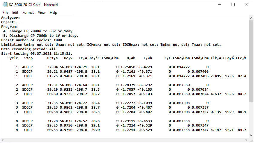 potentiostat battery-analyzer-raw-file