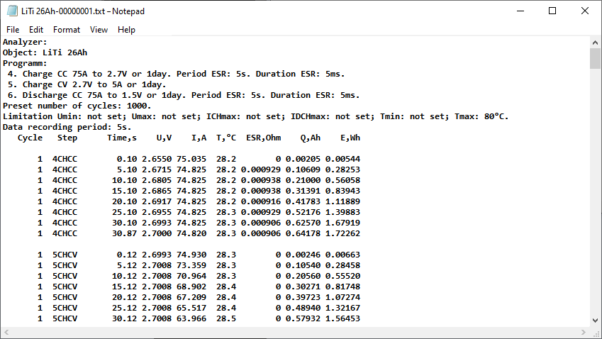 potentiostat battery-analyzer-raw-file