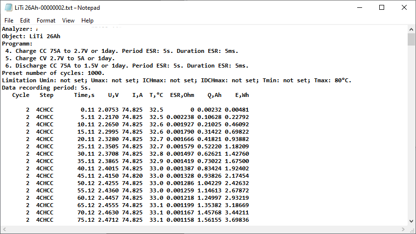 potentiostat battery-analyzer-raw-file