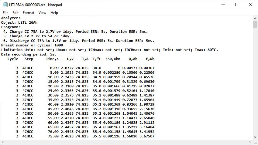 potentiostat battery-analyzer-raw-file